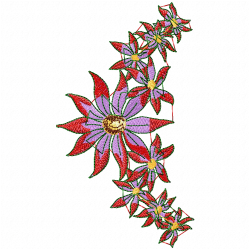 Flowers And Tree Embroidery Design 12 Flowers And Tree Embroidery Design 12